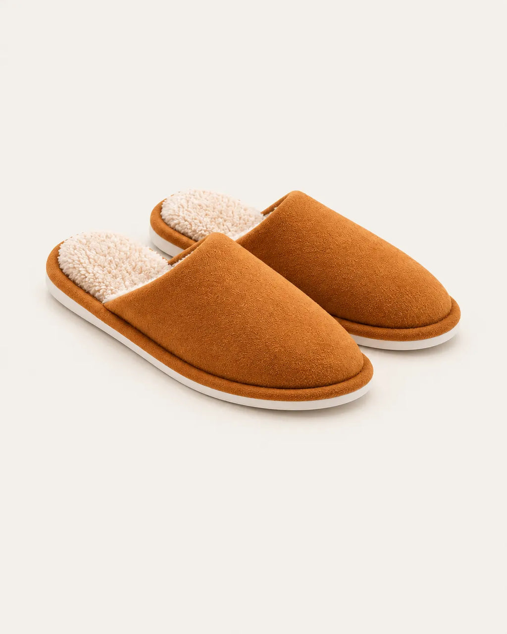 Caqui | Zapatillas de casa efecto ante – par
